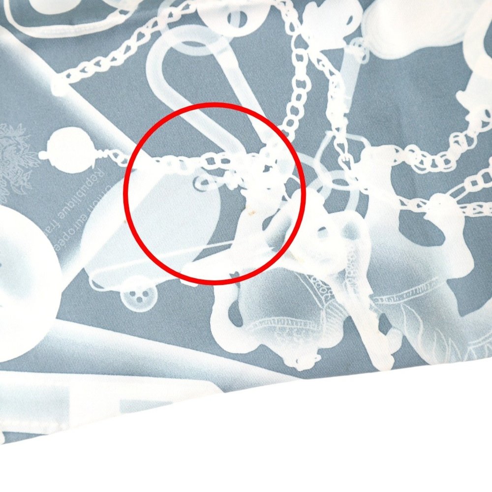 HERMES Authentic Blue Scarf - Picture 6 of 7